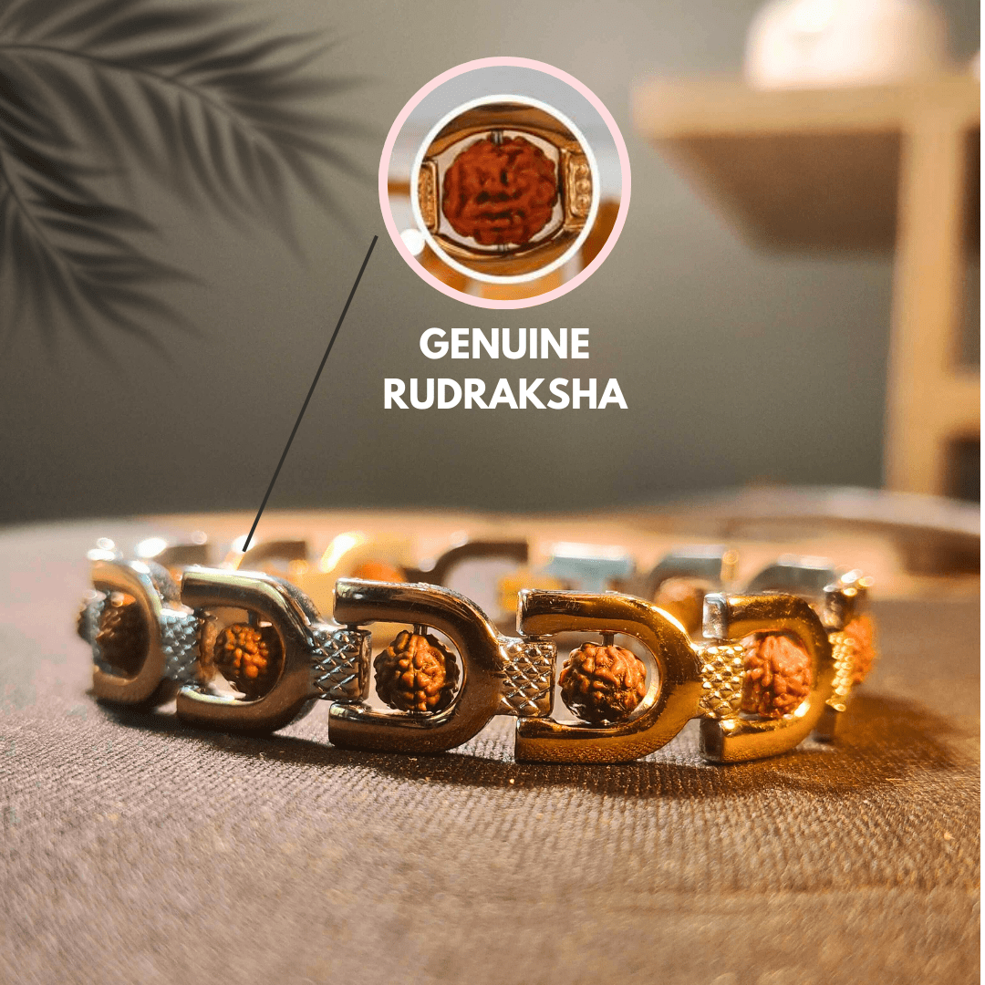 Indijaap™ Rudraksha Bracelet Gold Plated